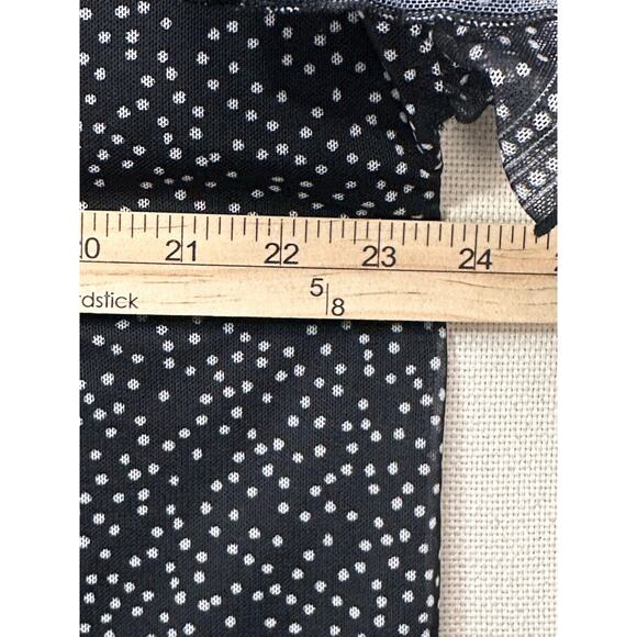 Max Studio Peasant Blouse Women's 1X Black W/ Gray Lightweight Spring - Picture 12 of 13